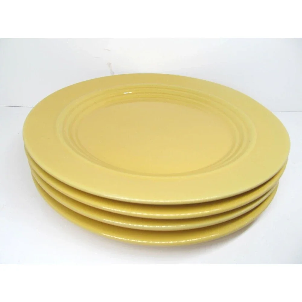 Crate & Barrel BoscoWare 4 Yellow Behive Embossed Rings 11